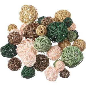 36 Pcs Wicker Rattan Balls Decorative Balls for Vase Centerpiece Bowls